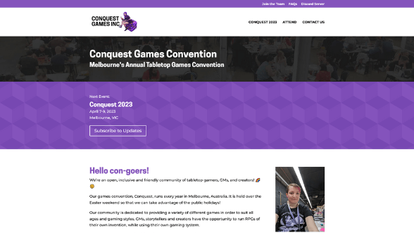 Conquest website