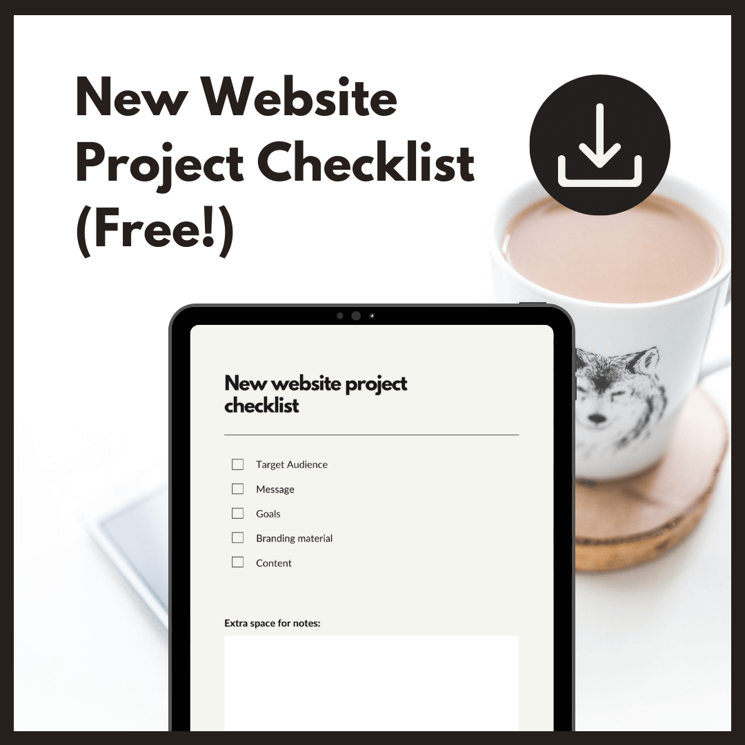 new website project checklist