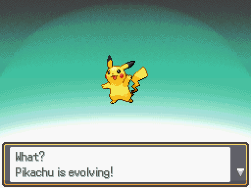 What? Pikachu is evolving!